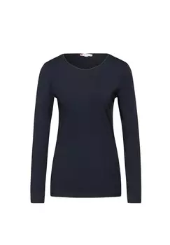 Топ с длинными рукавами Street One, темно-синий