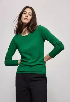 Топ с длинными рукавами Street One, зеленый