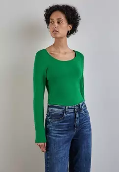 Топ с длинными рукавами Street One, зеленый