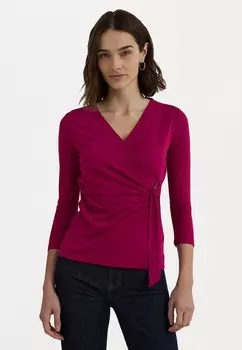 Топ с длинными рукавами STRETCH JERSEY TOP Lauren Ralph Lauren, розовый