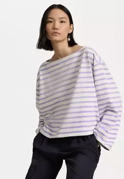 Топ с длинными рукавами STRIPED BOATNECK MARINER TEE Polo Ralph Lauren, сиреневый