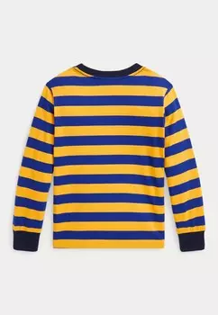 Топ с длинными рукавами STRIPED COTTON LONG-SLEEVE POCKET TEE Polo Ralph Lauren, темно-синий