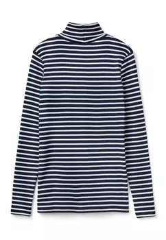 Топ с длинными рукавами STRIPED TURTLENECK United Colors of Benetton, синий