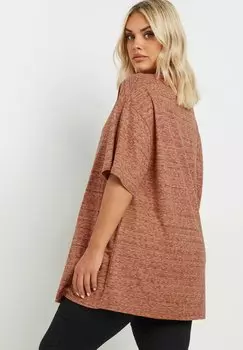 Топ с длинными рукавами STRIPED Yours Clothing, оранжевый