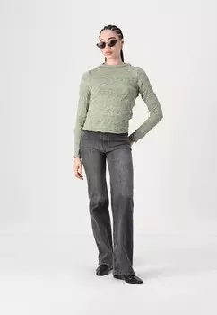 Топ с длинными рукавами STRUCTURED LONG SLEEVE Gina Tricot, светло-зеленый