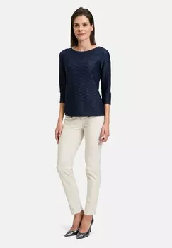 Топ с длинными рукавами STRUKTUR MIT U BOOT AUSSCHNITT Betty Barclay, синий