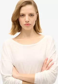 Топ с длинными рукавами Superdry, белый деним