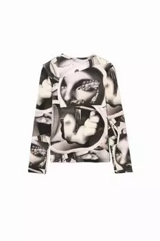 Топ с длинными рукавами SURREALISMO Desigual, кремовый