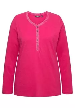 Топ с длинными рукавами TEE Ulla Popken, розовый