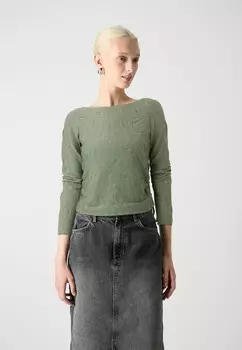 Топ с длинными рукавами TEXTURED Gina Tricot, розовый