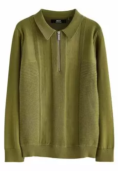 Топ с длинными рукавами TEXTURED Next, цвет khaki green