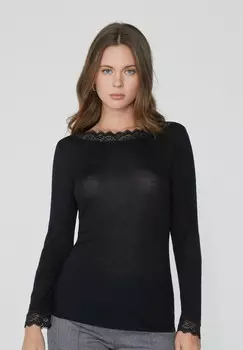 Топ с длинными рукавами Tezenis, черный