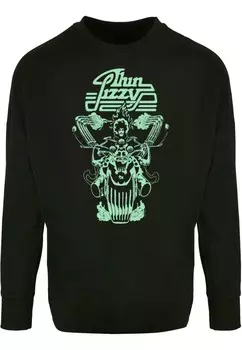 Топ с длинными рукавами THIN LIZZY ROCKER FLAMES Merchcode, черный