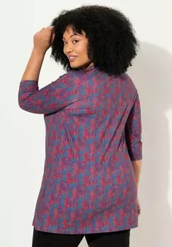 Топ с длинными рукавами TIE DYE-INSPIRED Ulla Popken, цвет Berry