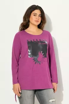 Топ с длинными рукавами TIE HEM GRAPHIC Ulla Popken, красный