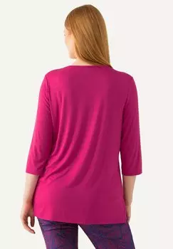 Топ с длинными рукавами TIEFER RUNDHALSAUSSCHNITT Ulla Popken, розовый