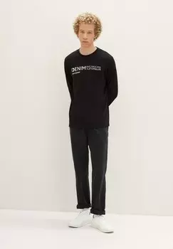 Топ с длинными рукавами TOM TAILOR DENIM, черный