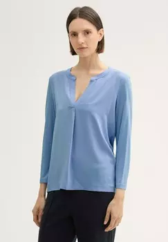 Топ с длинными рукавами TOM TAILOR, светло-голубой
