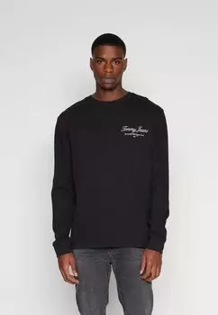 Топ с длинными рукавами Tommy Jeans, черный