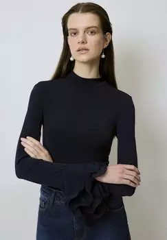 Топ с длинными рукавами Touch Priv, темно-синий