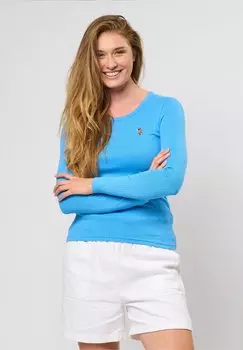 Топ с длинными рукавами U.S. Polo Assn., бирюзовый