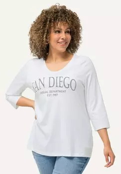 Топ с длинными рукавами Ulla Popken, белый