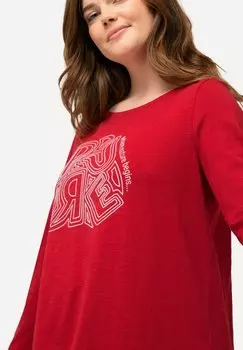 Топ с длинными рукавами Ulla Popken, красный