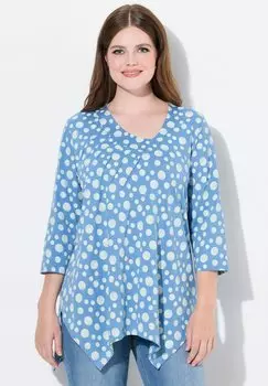 Топ с длинными рукавами Ulla Popken, синий