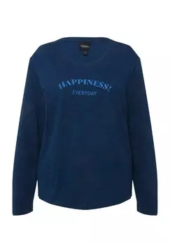 Топ с длинными рукавами Ulla Popken, темно-синий