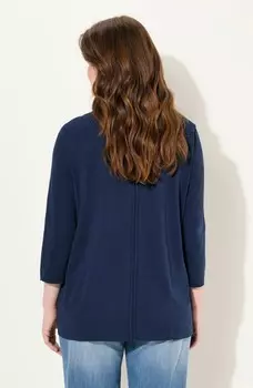 Топ с длинными рукавами Ulla Popken, темно-синий