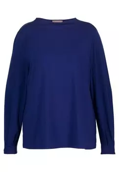 Топ с длинными рукавами Ulla Popken, темно-синий