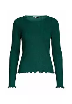 Топ с длинными рукавами UNICA b.young, темно-зеленый