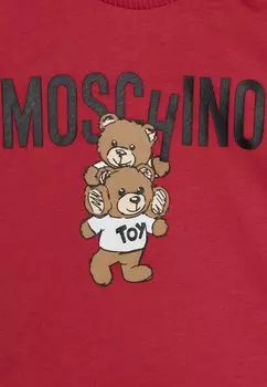 Топ с длинными рукавами Unisex MOSCHINO, красный