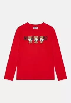 Топ с длинными рукавами Unisex MOSCHINO, маково-красный