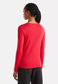 Топ с длинными рукавами United Colors of Benetton, красный