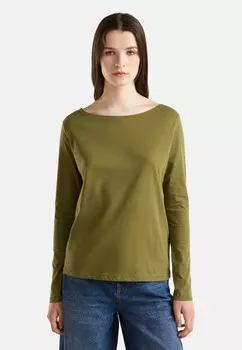 Топ с длинными рукавами United Colors of Benetton, зеленый
