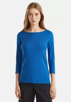 Топ с длинными рукавами United Colors of Benetton, синий