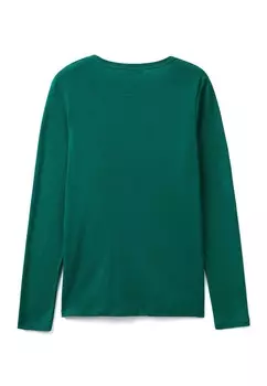 Топ с длинными рукавами United Colors of Benetton, зеленый
