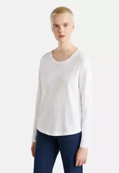 Топ с длинными рукавами United Colors of Benetton, белый