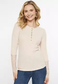 Топ с длинными рукавами usha, бежевый
