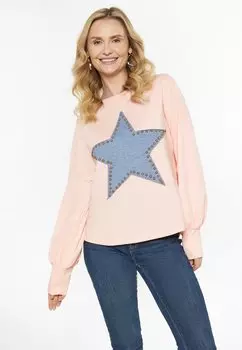 Топ с длинными рукавами usha, розовый