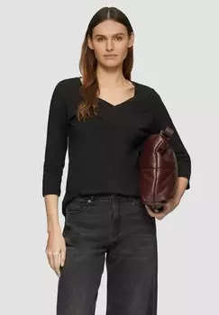 Топ с длинными рукавами V-AUSSCHNITT UND 3/4 s.Oliver, антрацит