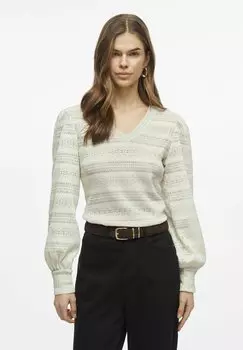 Топ с длинными рукавами V-AUSSCHNITT VILA, бежевый