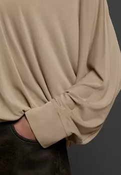 Топ с длинными рукавами V-NECK BUBBLEHEM Next, серый