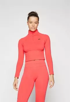 Топ с длинными рукавами VANISH SEAMLESS 1/4 ZIP CROP Under Armour, красный