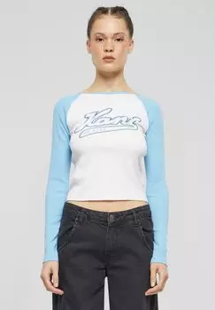 Топ с длинными рукавами VARSITY CROP BLOCK Karl Kani, цвет white lightblue