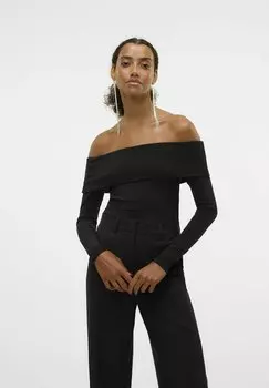 Топ с длинными рукавами Vero Moda, черный