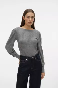 Топ с длинными рукавами Vero Moda, серый
