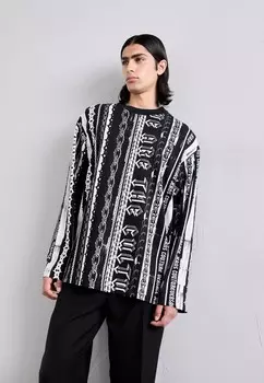 Топ с длинными рукавами Versace, черный