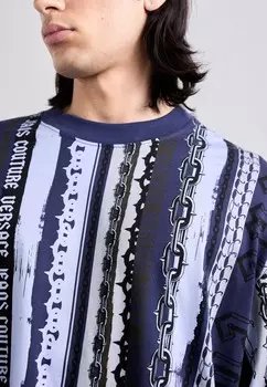 Топ с длинными рукавами Versace, синий